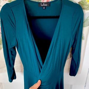 Lulus m wrap dress green